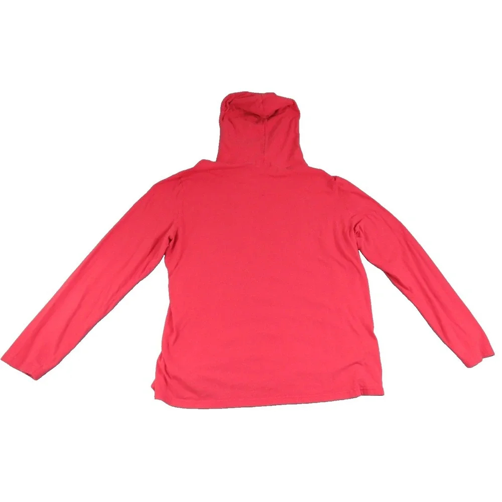 Polo Ralph Lauren RL Logo Hooded T Shirt XL Pink Long Sleeve Pony Cotton Men Top